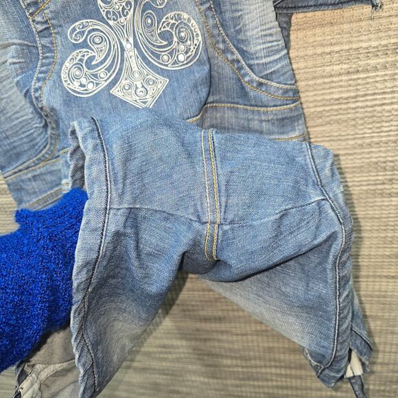 Dereon Denim Romper Womens Plus Size 1X VTG Y2K Urban Streetwear Blue Jean Belt - Picture 8 of 12
